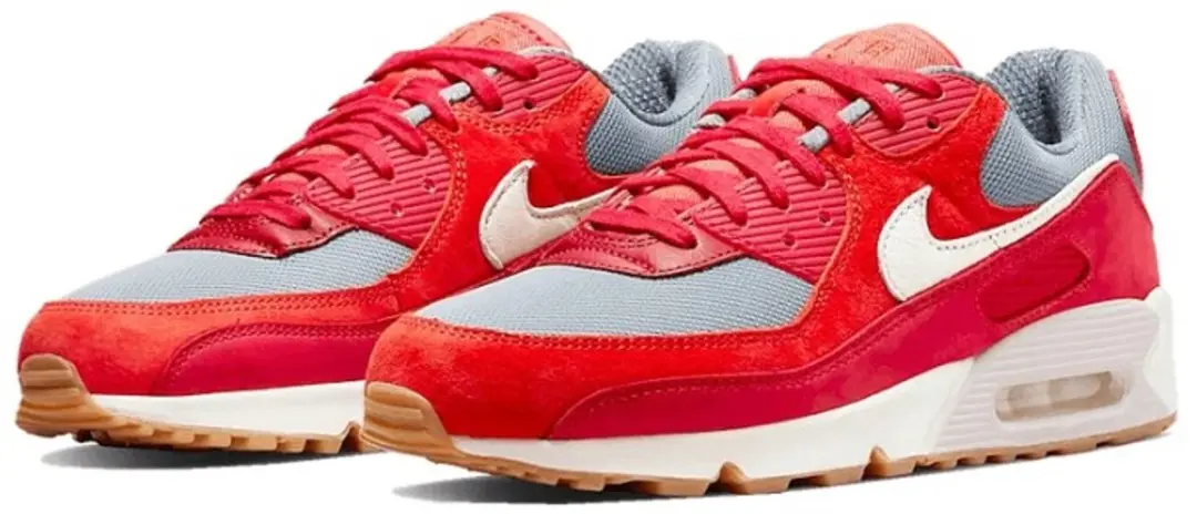 Nike Air Max 90 Premium Gym Red Smoke Grey Gum