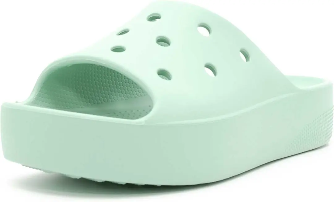 Crocs Classic Platform Slide W Slippers - Lichtblauw - afbeelding 2 van 6