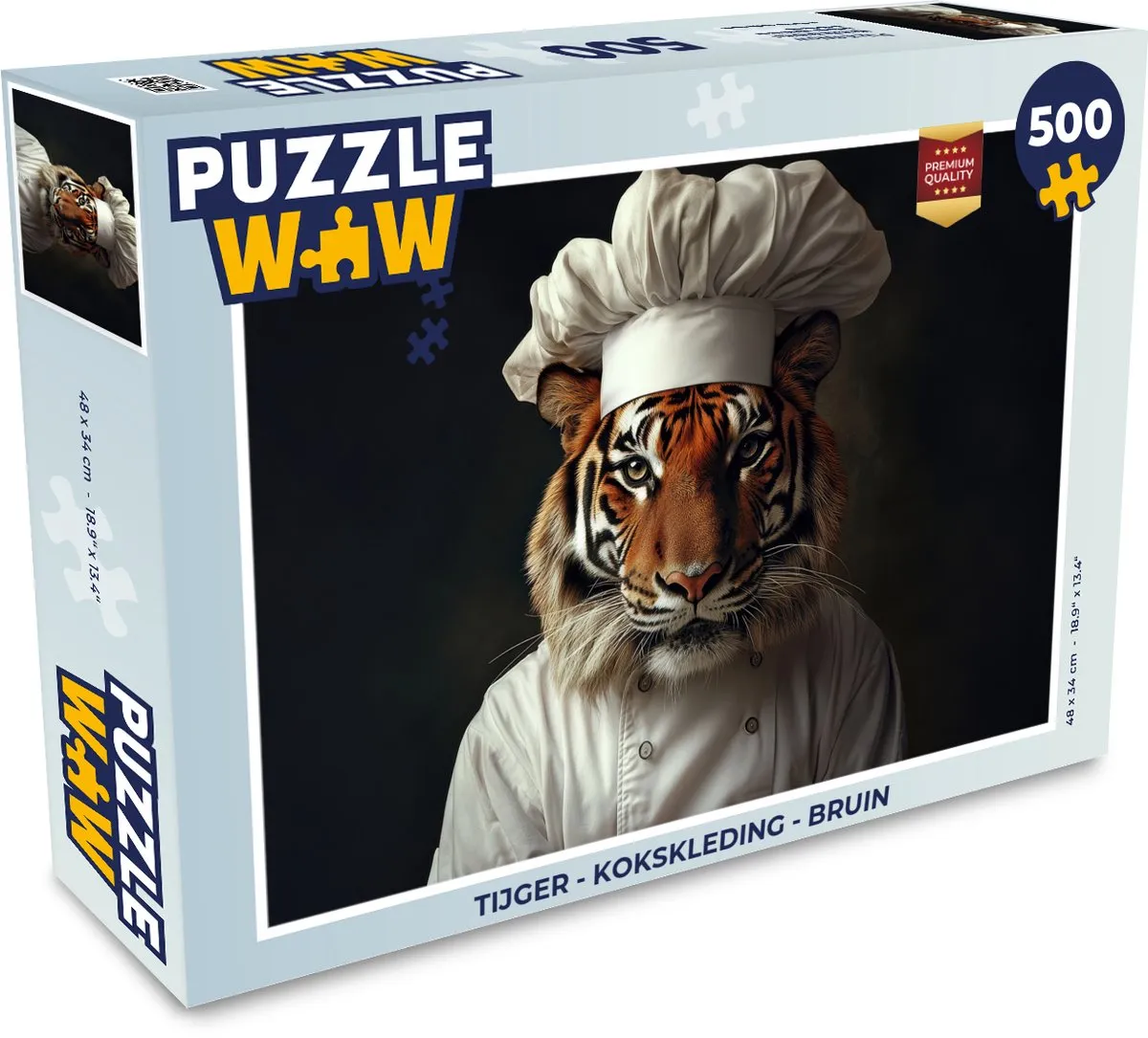 PuzzleWow Tijger Kokskleding Legpuzzel 500 Stuks