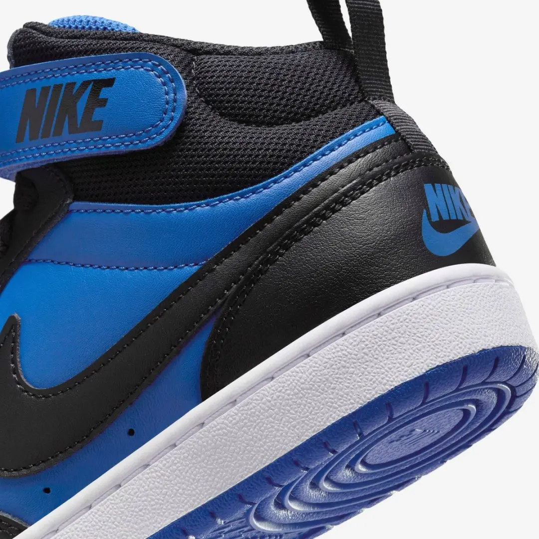 Nike Court Borough Mid 2 GS Sneaker - 38.5 - Blauw/Zwart