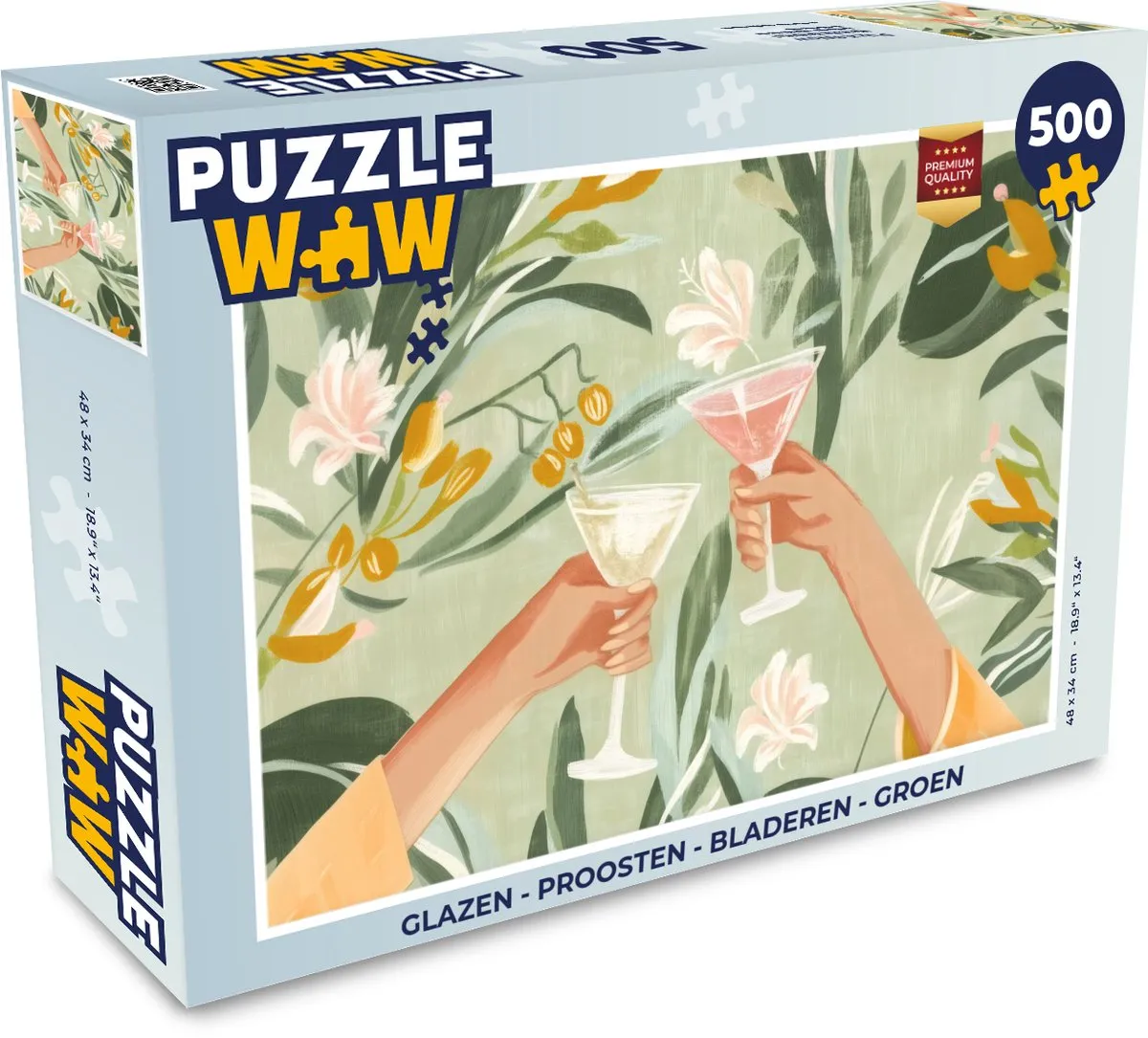 PuzzleWow Proosten Bladeren Legpuzzel 500 Stuks - Groen