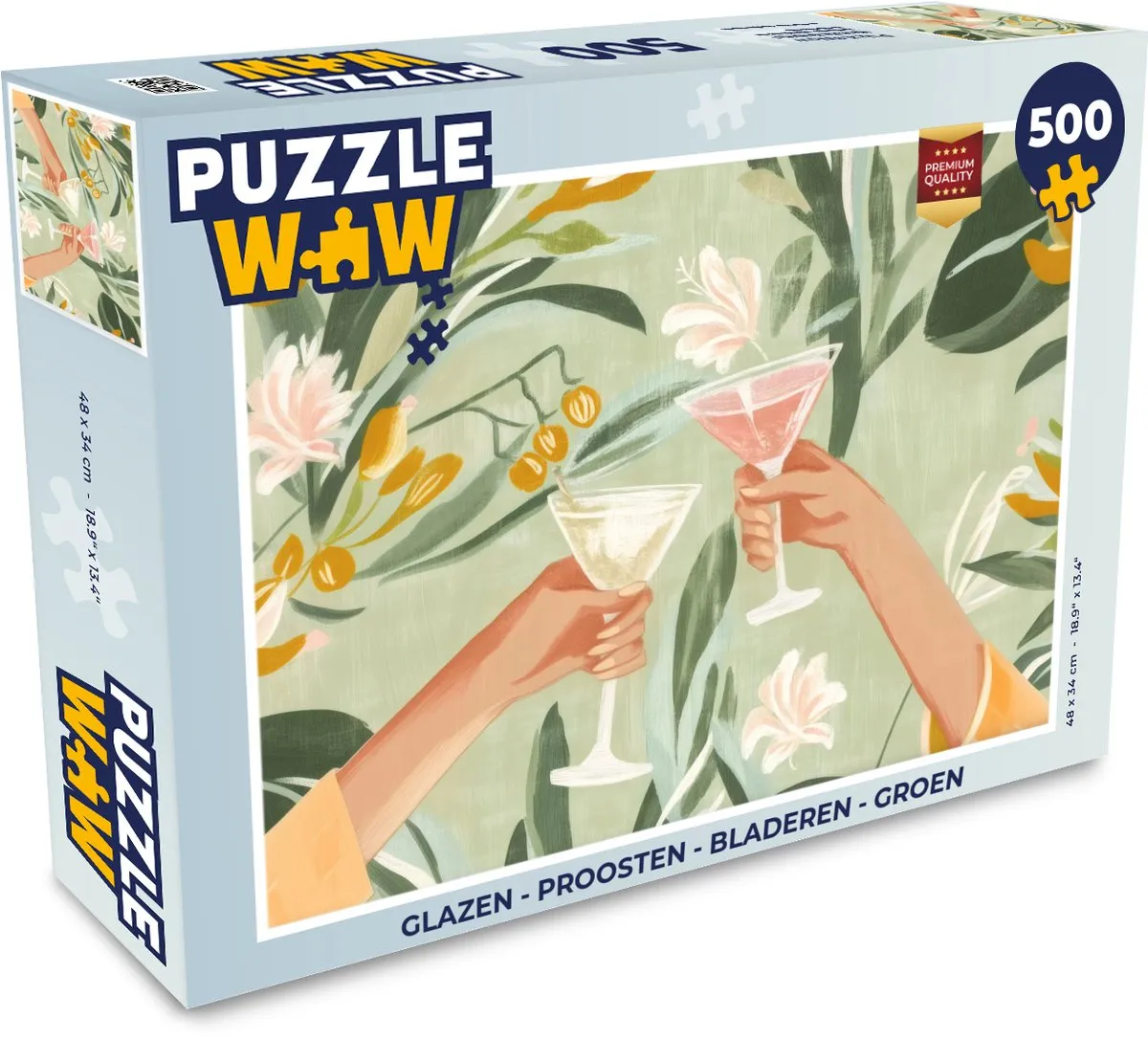 PuzzleWow Proosten Bladeren Legpuzzel 500 Stuks - Groen