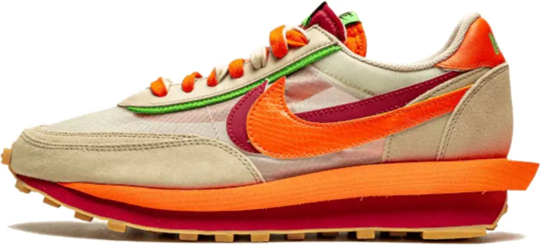 Nike LD Waffle sacai CLOT Kiss of Death Net Orange Blaze
