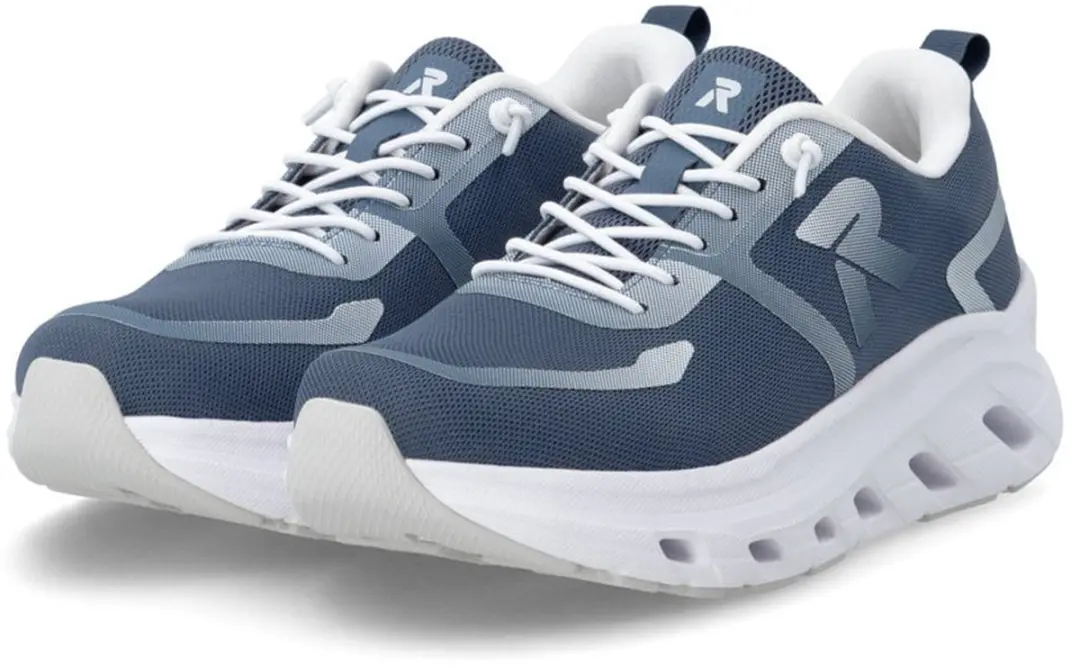 Rieker Dames Sneaker Low W3504-12 Blauw Schoenen