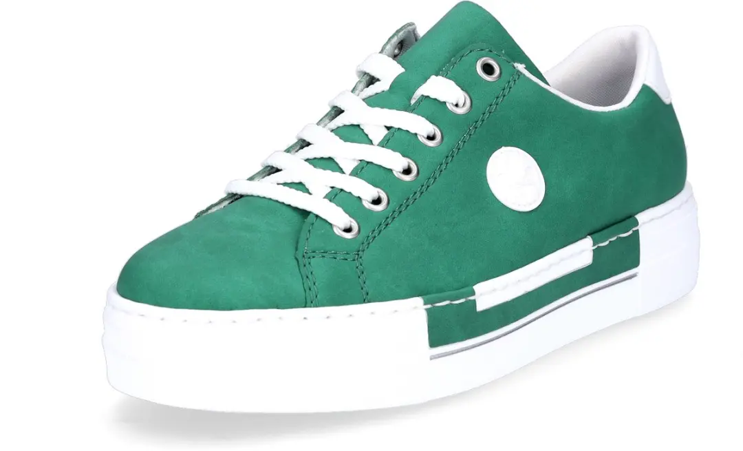 Rieker dames plateausneaker smaragdgroen