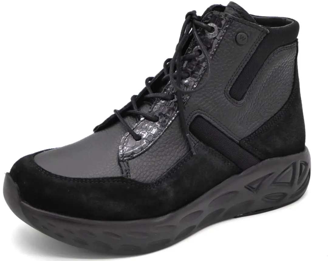 Wolky Leap Dames Veterboot 39 - Zwart/Combi