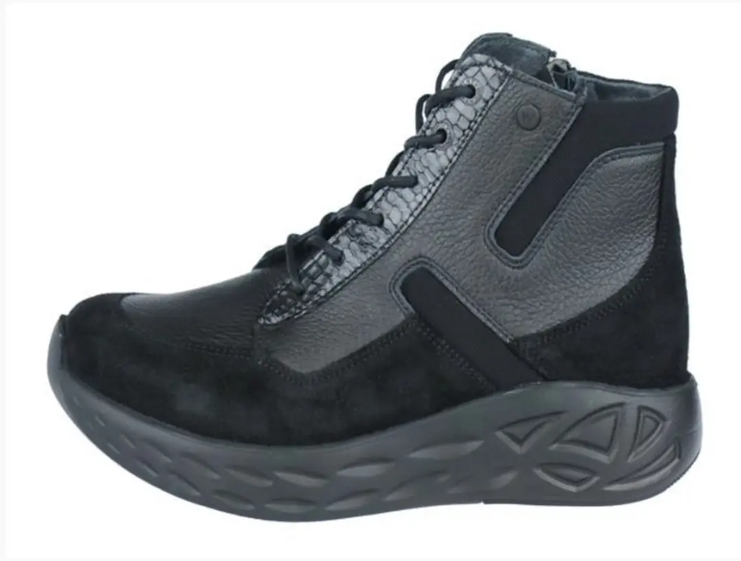 Wolky Leap Dames Veterboot 39 - Zwart/Combi
