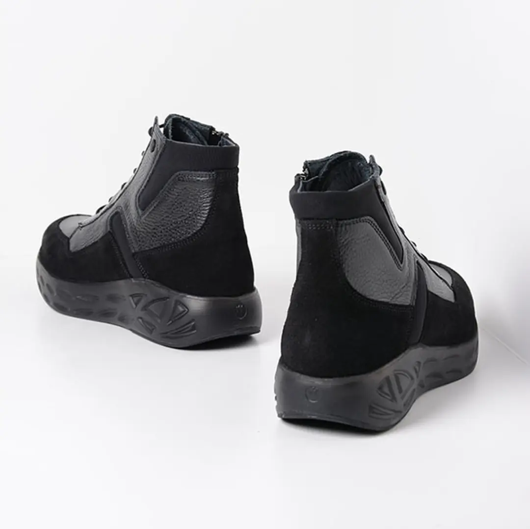 Wolky Leap Dames Veterboot 39 - Zwart/Combi