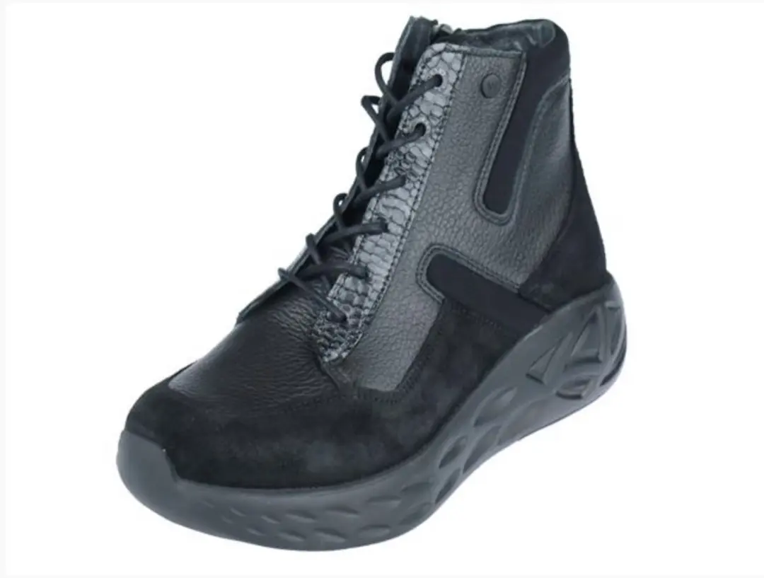 Wolky Leap Dames Veterboot 39 - Zwart/Combi - afbeelding 6 van 6