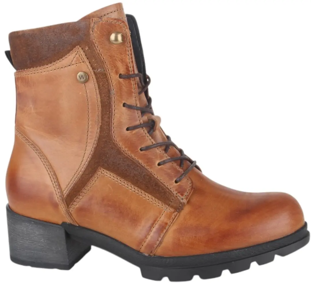 Wolky 0610030 430 Dames Veterboots - Cognac - 42
