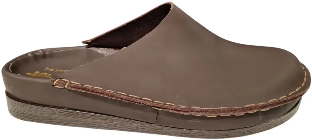 Rembrandt 466 Bruin 168 Zweedse Muilen Pantoffel Donker Bruin Leren Klompen Here