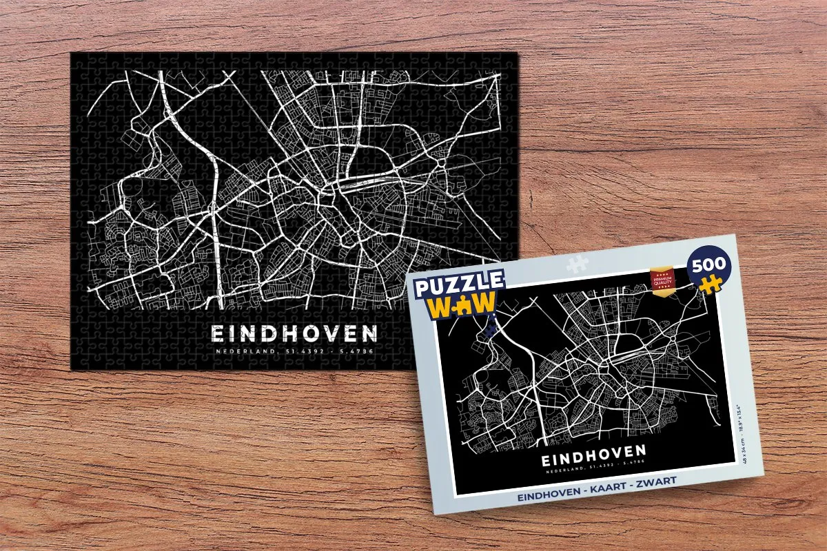PuzzleWow Eindhoven Legpuzzel 500 Stuks - Multicolor