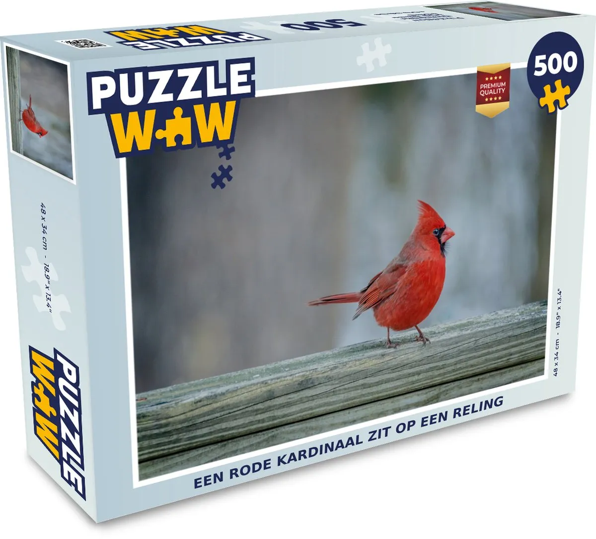 PuzzleWow Legpuzzel Rode Kardinaal 500 Stuks