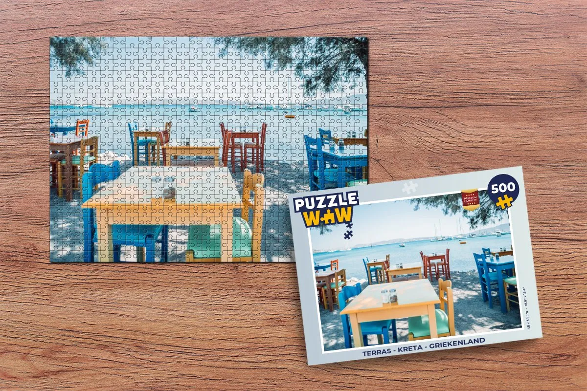 PuzzleWow Kreta Legpuzzel 500 Stuks - Multicolor