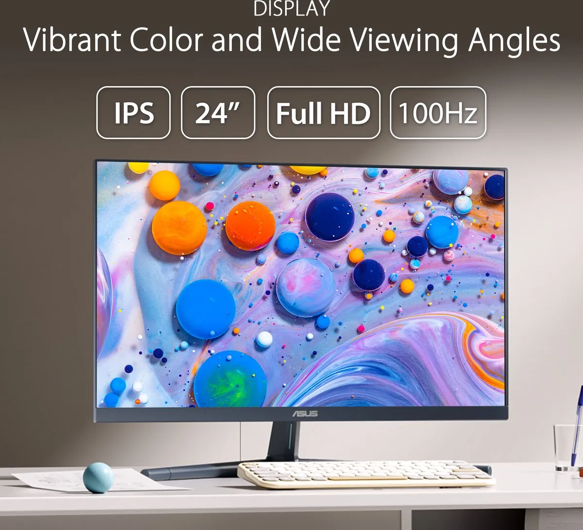 ASUS VU249CFE-B Full HD Monitor 24 inch - USB-C 15W - 100Hz - afbeelding 6 van 6
