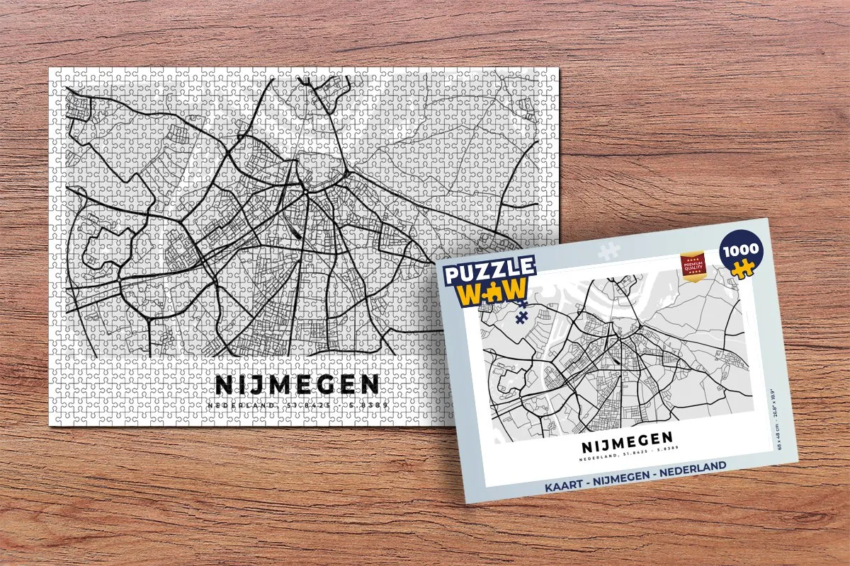 PuzzleWow Nijmegen Legpuzzel 1000 Stuks - Multicolor