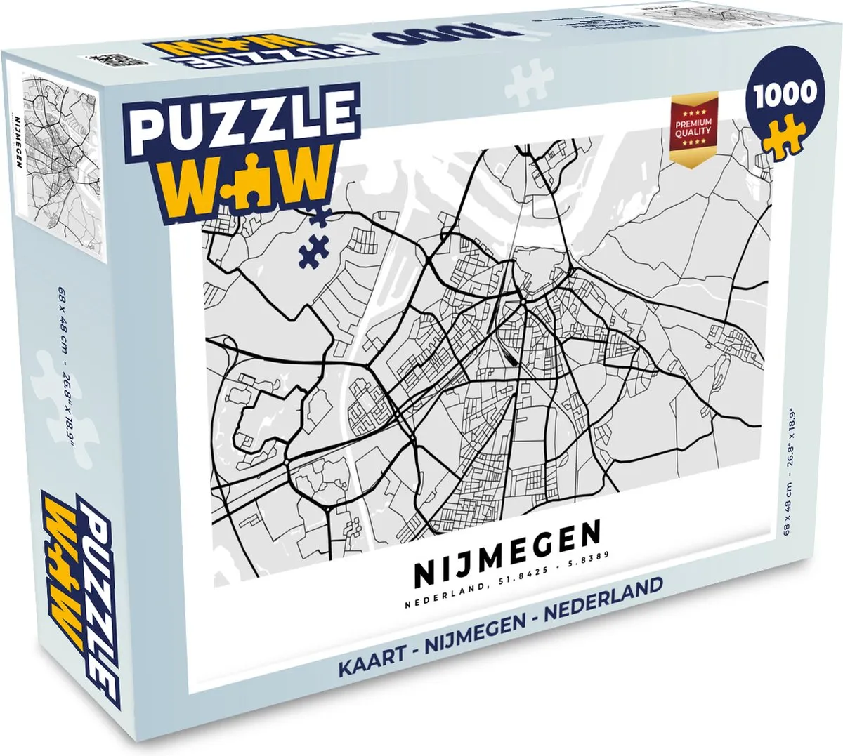 PuzzleWow Nijmegen Legpuzzel 1000 Stuks - Multicolor
