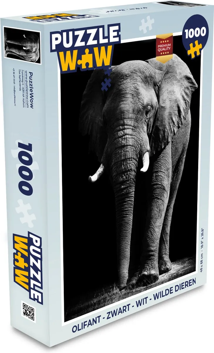PuzzleWow Wilde Dieren Legpuzzel 1000 Stuks - Multicolor