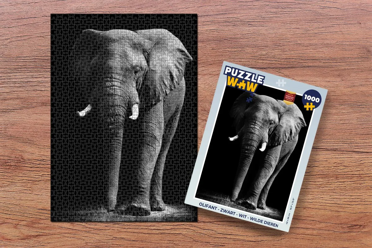 PuzzleWow Wilde Dieren Legpuzzel 1000 Stuks - Multicolor