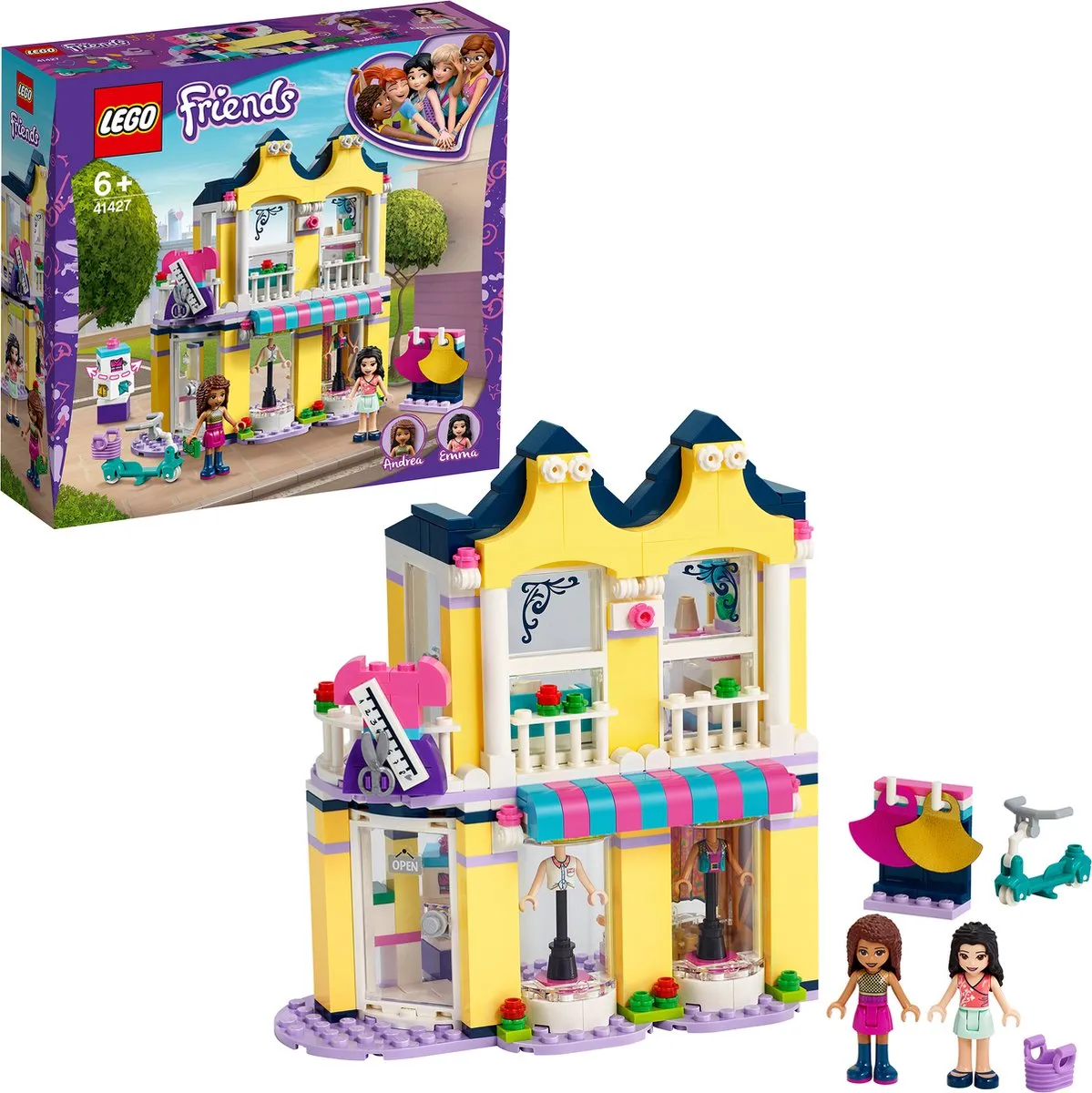 LEGO Friends Emma's Modewinkel 41427 - 343 Stukken - 2 Minifiguren - afbeelding 2 van 6
