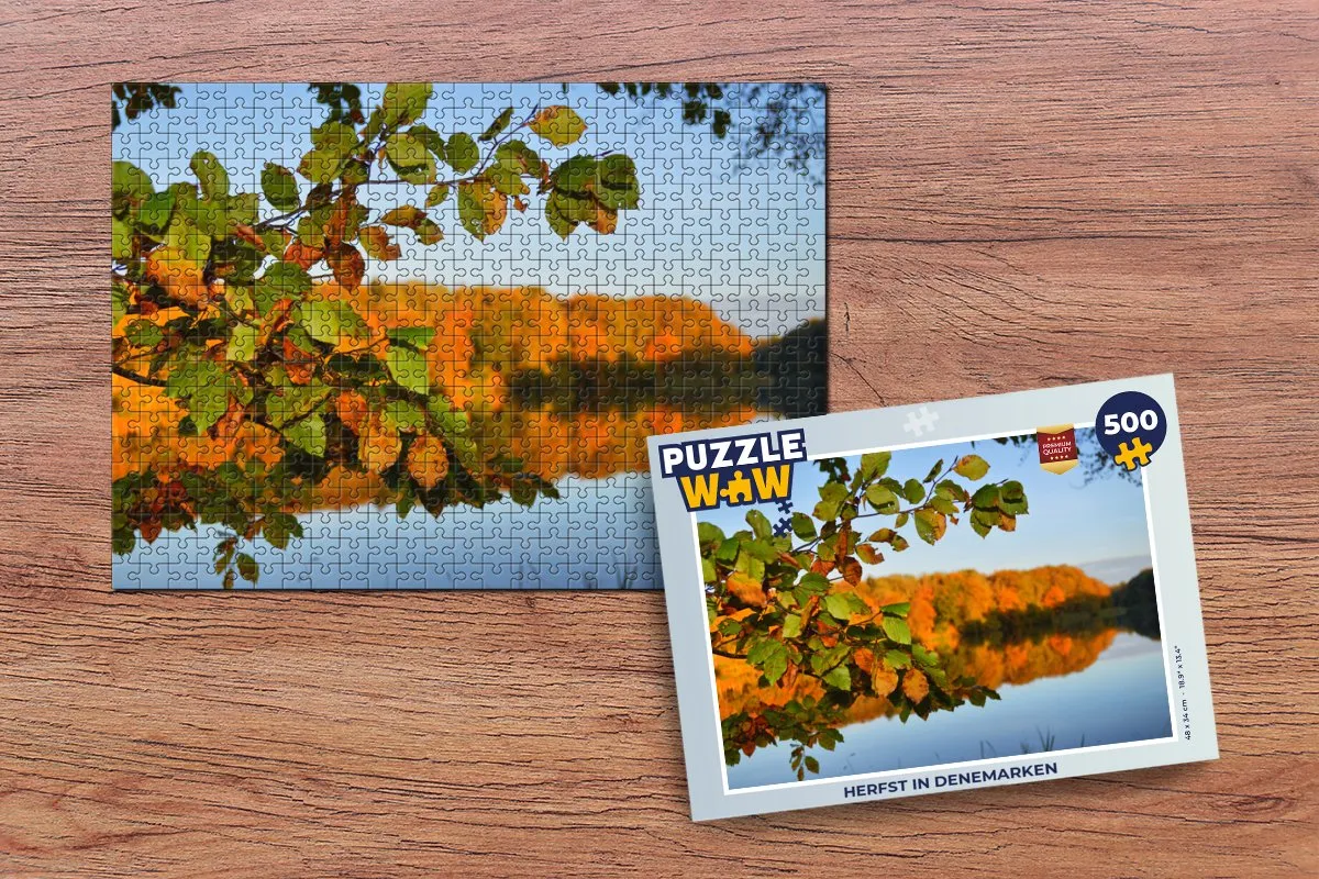 PuzzleWow Herfst in Denemarken Legpuzzel 500 Stuks - Multicolor