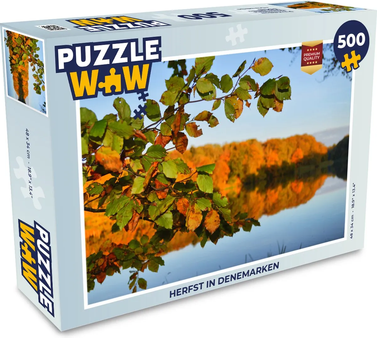 PuzzleWow Herfst in Denemarken Legpuzzel 500 Stuks - Multicolor