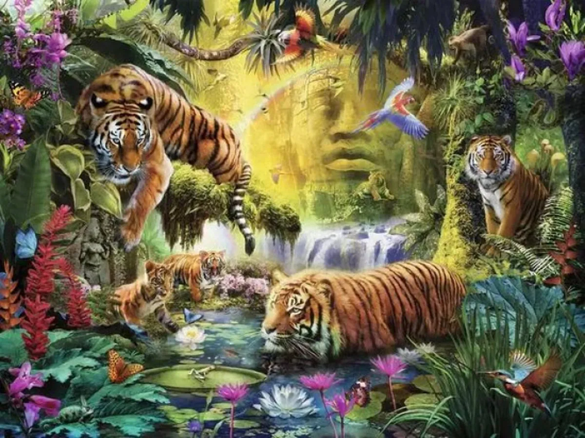 Ravensburger Idyll at the Water Hole Puzzel - 1500 Stuks - Multicolor
