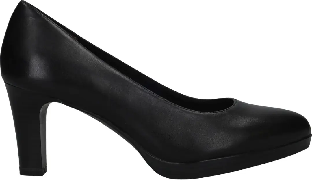Tamaris leren dames pumps zwart