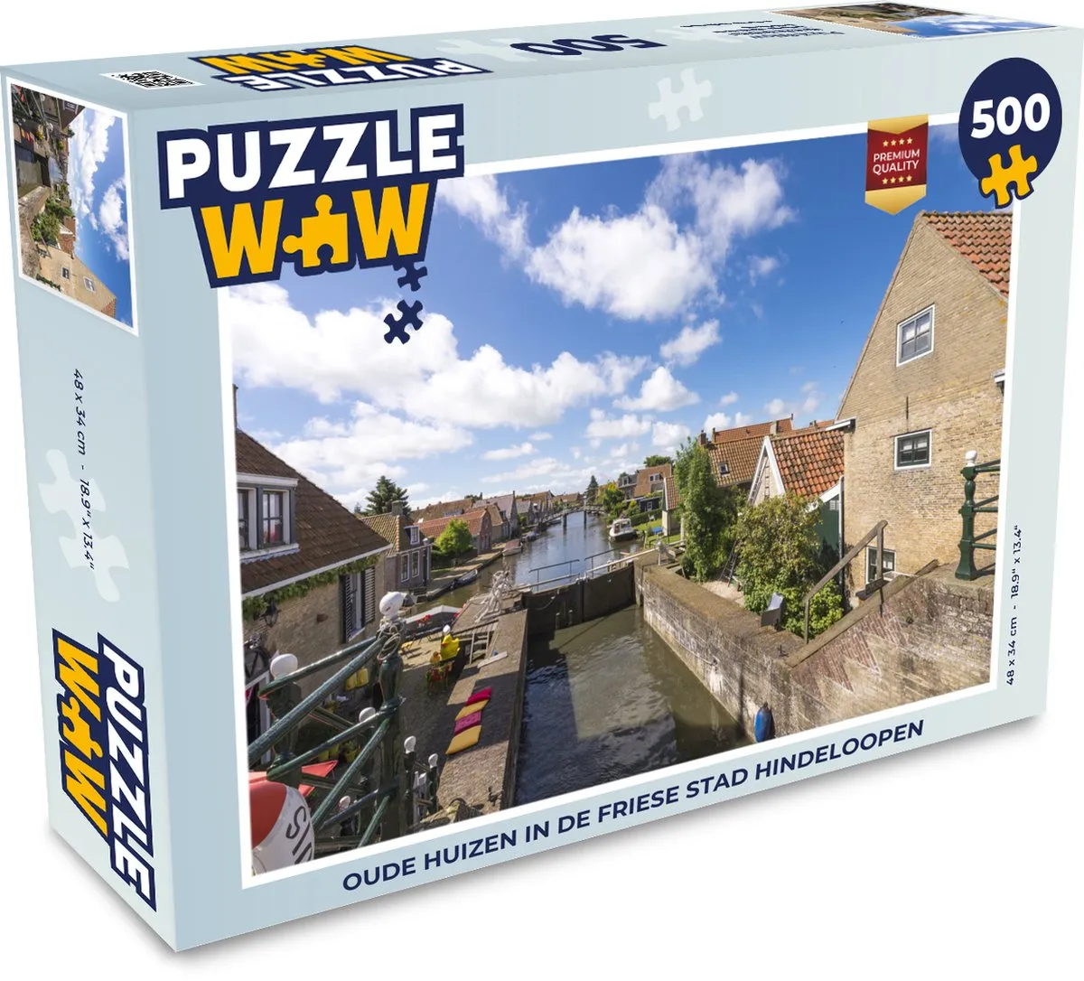 PuzzleWow Oude Huizen Hindeloopen Legpuzzel 500 Stuks - Multicolor