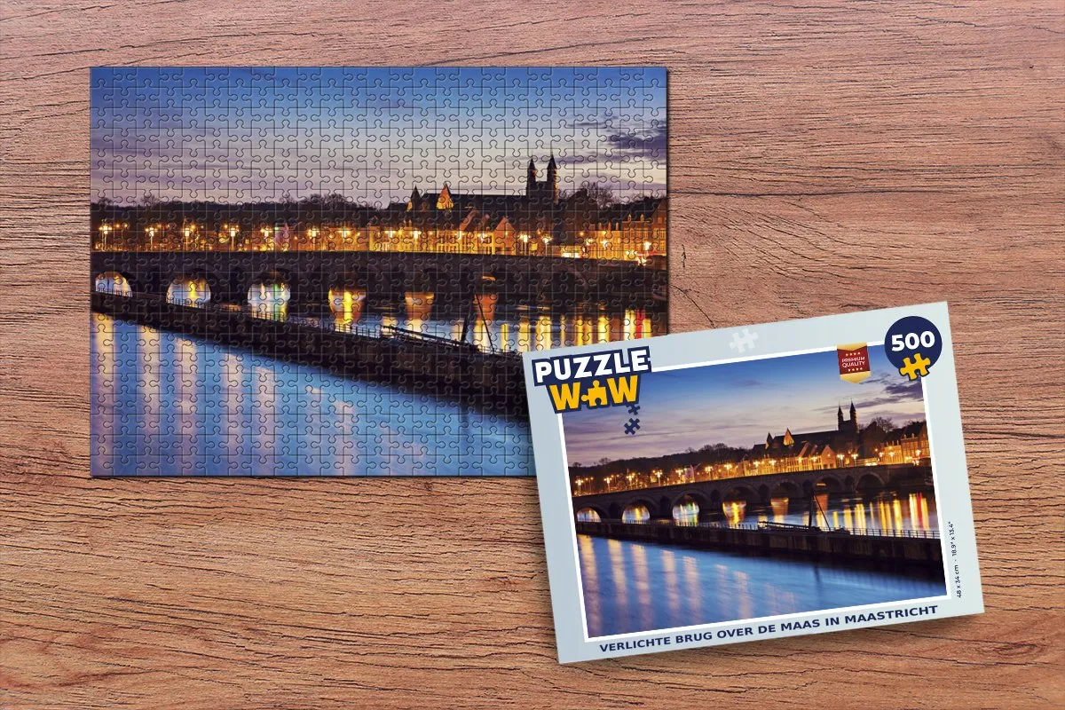 PuzzleWow Maastricht Legpuzzel 500 Stuks - Multicolor