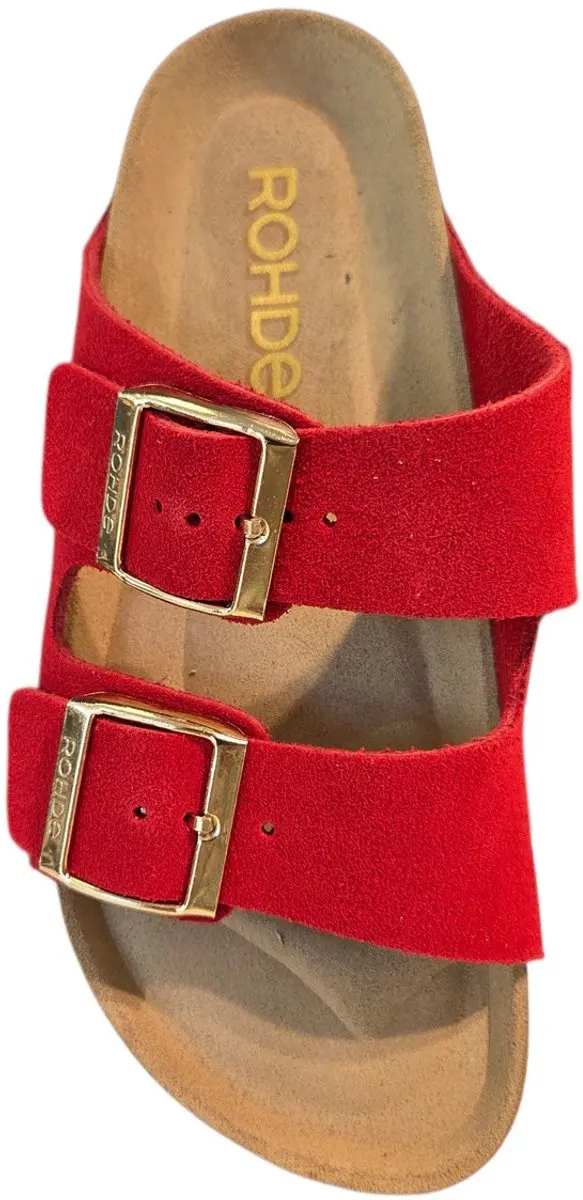 Rohde 5590 43 Slippers - Rood Suede - Dames 42