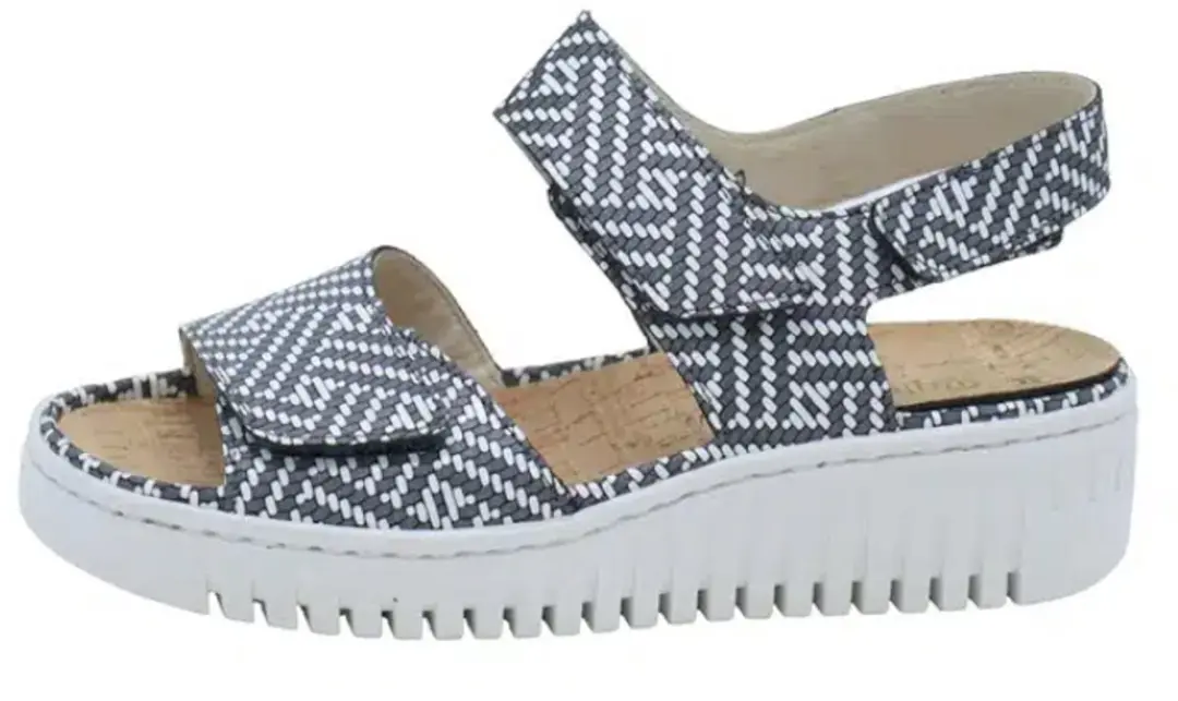 Wäldlaufer Dames Sandaal 955001-107-217 - Blauw/Wit - Maat 40.5