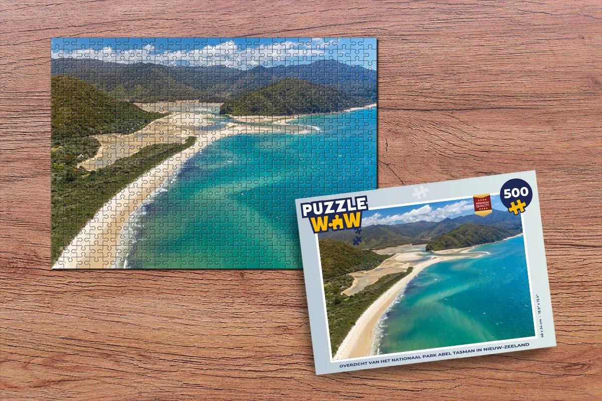 PuzzleWow Abel Tasman Nationaal Park Legpuzzel 500 Stuks - Multicolor