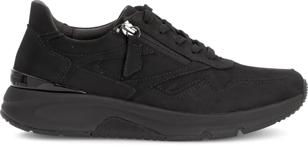 Gabor Rollingsoft Sneaker Zwart Nubuck 0103.01.001