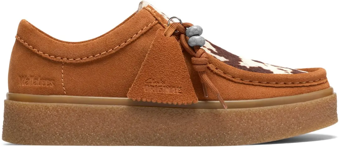 CLARKS O Boxbee Walla. cognac Dames Veterschoenen