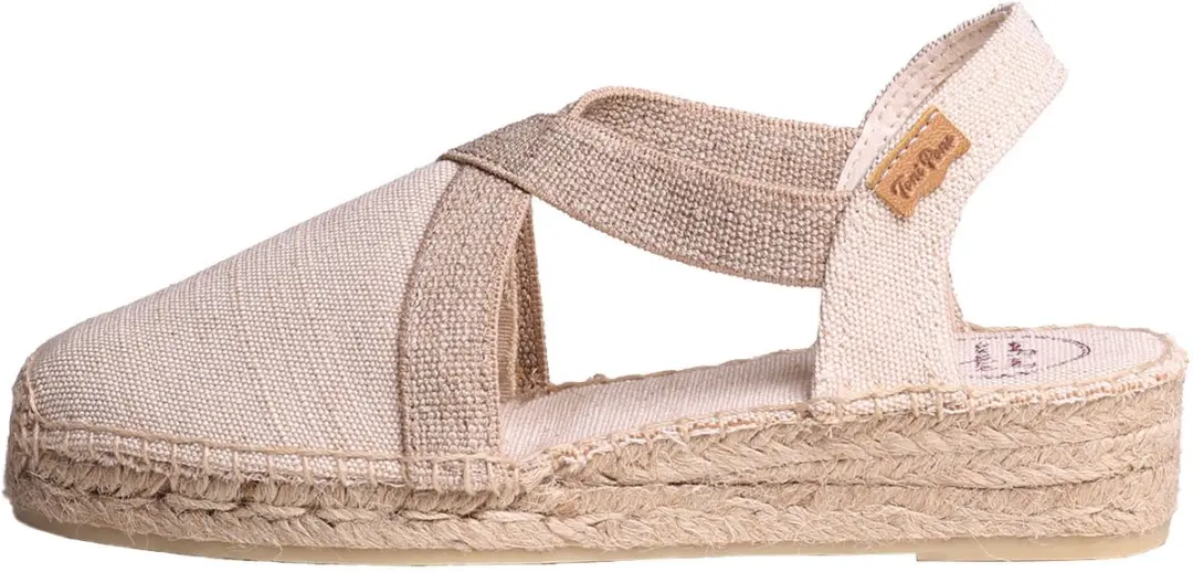 Vegan platte espadrilles voor dames van katoen