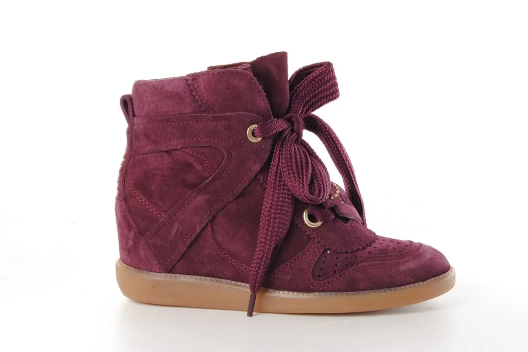 Bronx dames sneaker sleehak Jae-yy suede bordo