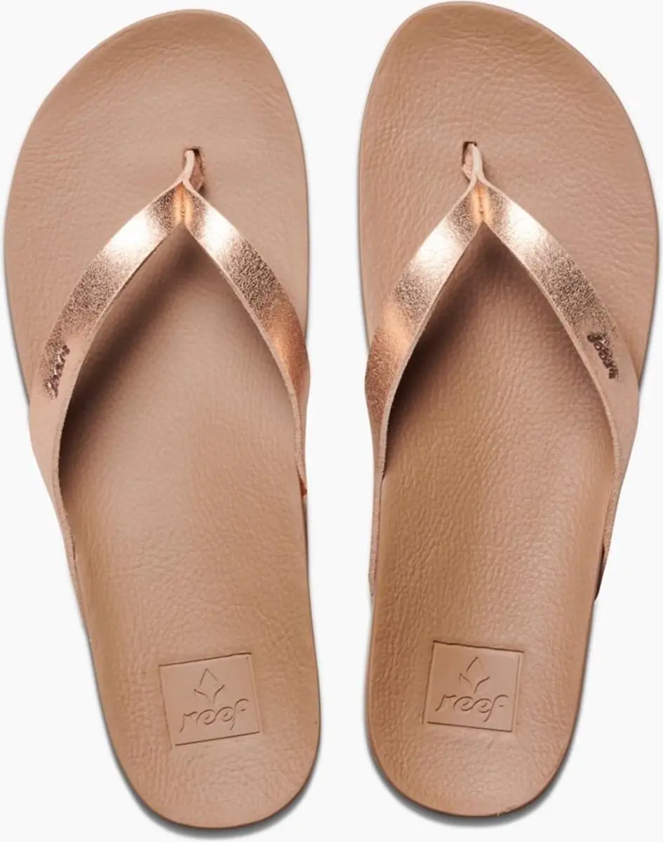 Reef Cushion Courtrose Gold Dames Slippers