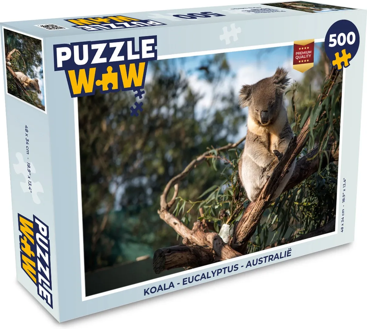 PuzzleWow Legpuzzel Koala 500 Stuks - Multicolor