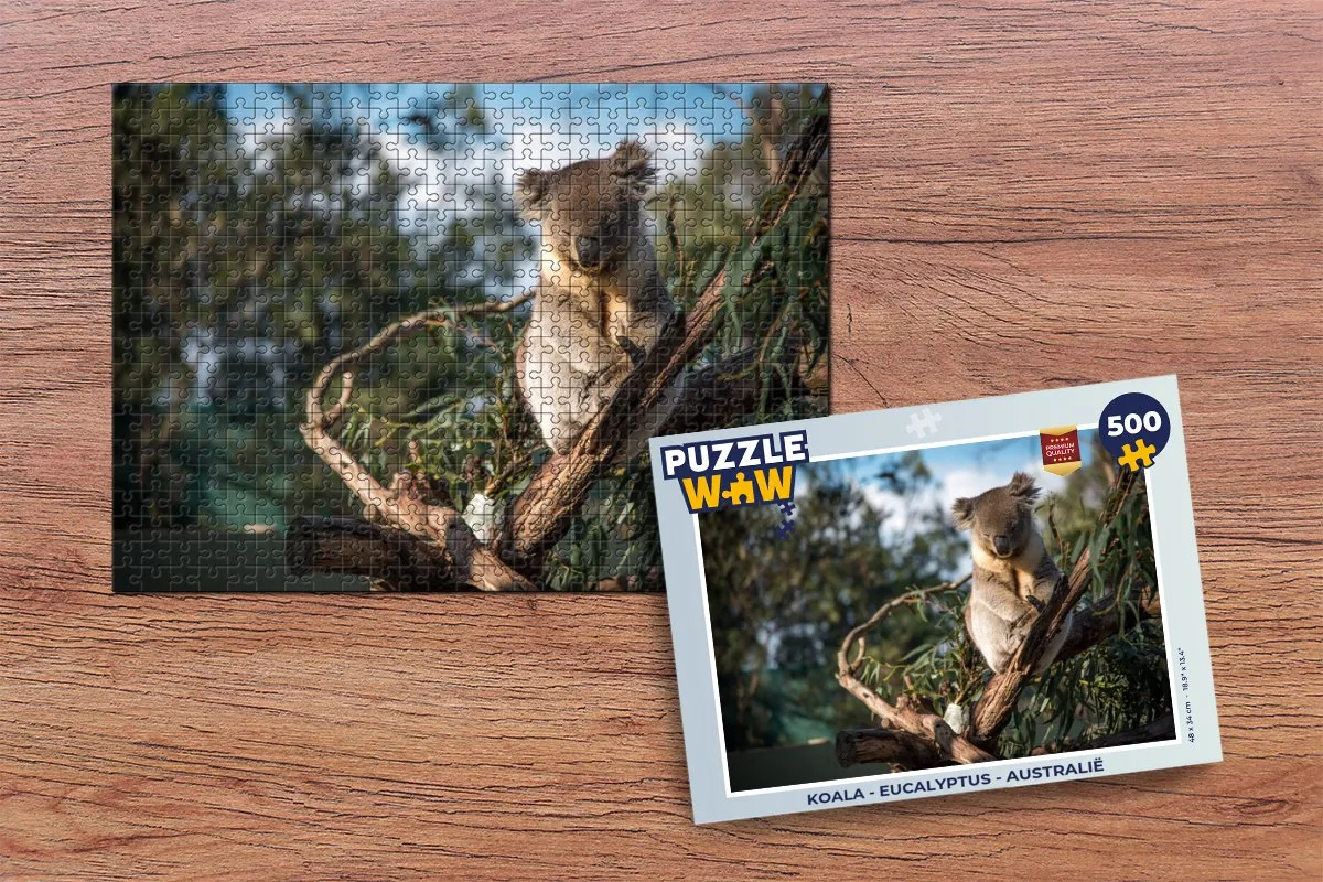 PuzzleWow Legpuzzel Koala 500 Stuks - Multicolor