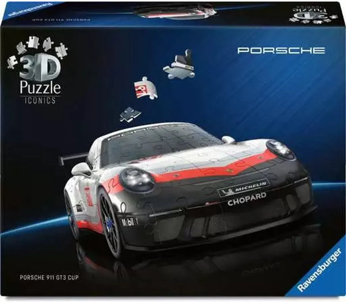 Ravensburger Iconics Porsche 911 GT3 Cup 3D Puzzel - 391 Stuks - Multicolor