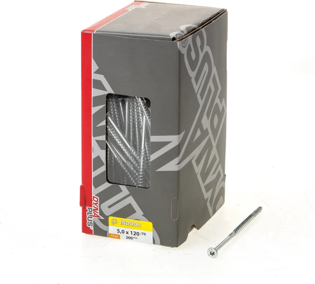 Dynaplus Unischroeven Torx 25 5x120mm - 200 Stuks - Verzinkt - afbeelding 5 van 6