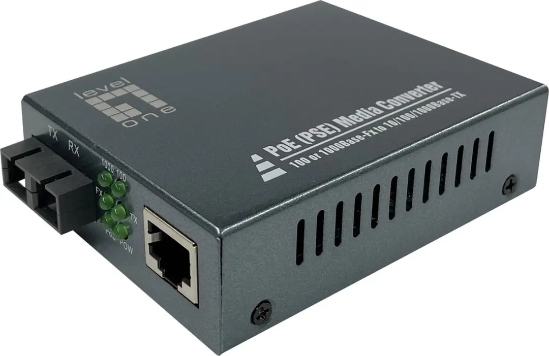LevelOne GVT-2014 Netwerk Media Converter 1000 Mbit/s - Grijs