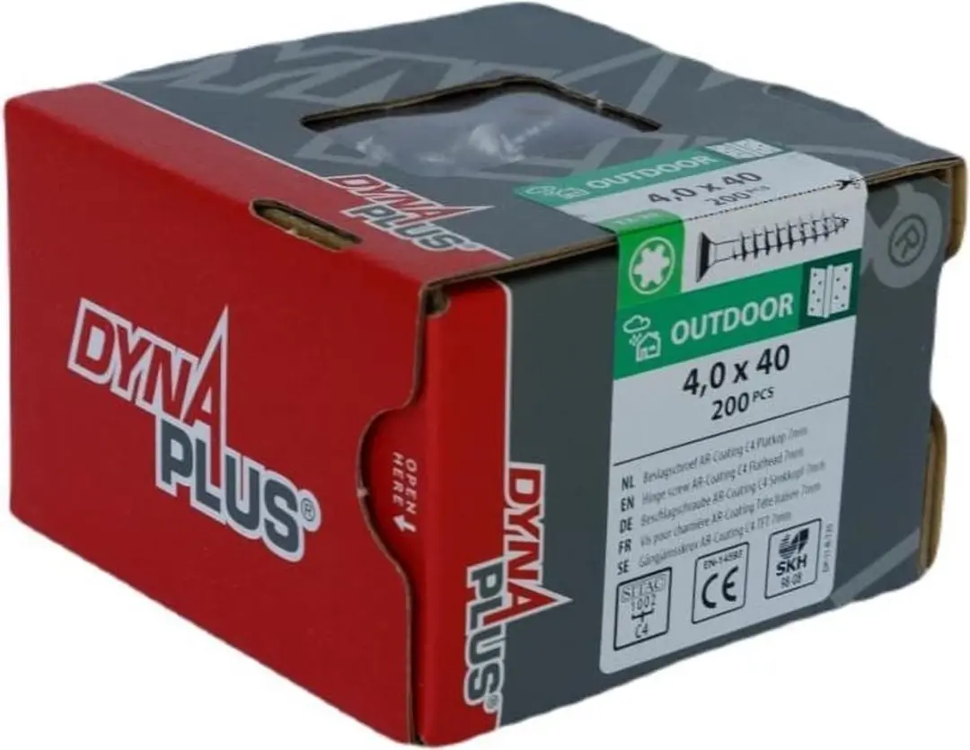 Dynaplus Beslagschroef Torx 20 AR-Coating 4x40mm - 200 Stuks - afbeelding 6 van 6