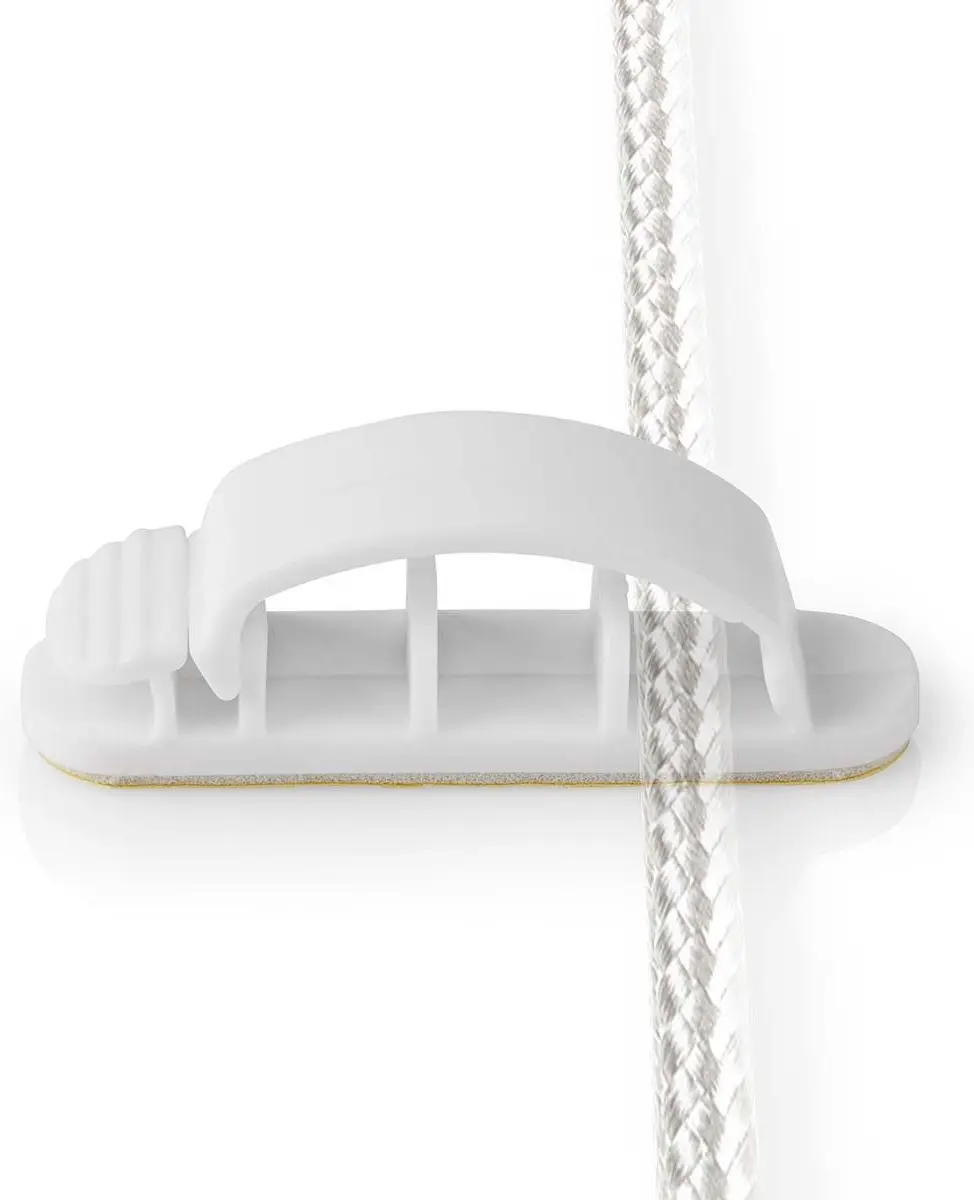 Nedis Kabelclip Vergrendeld 3 Stuks - 3 Sleuven - Wit