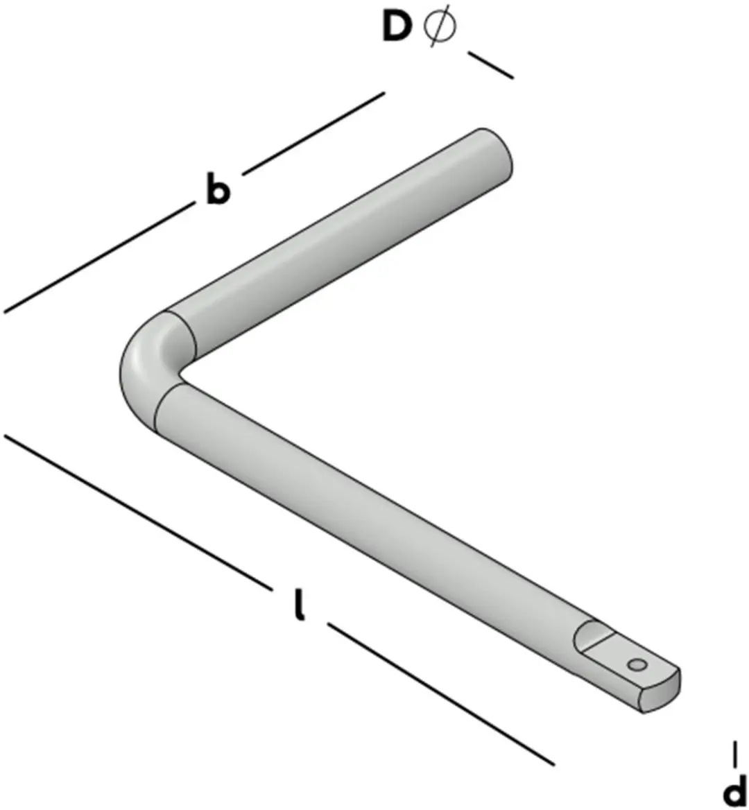 GB Boerenklinkstel 1/3,8mm - 165x115mm - Verzinkt staal - afbeelding 2 van 3