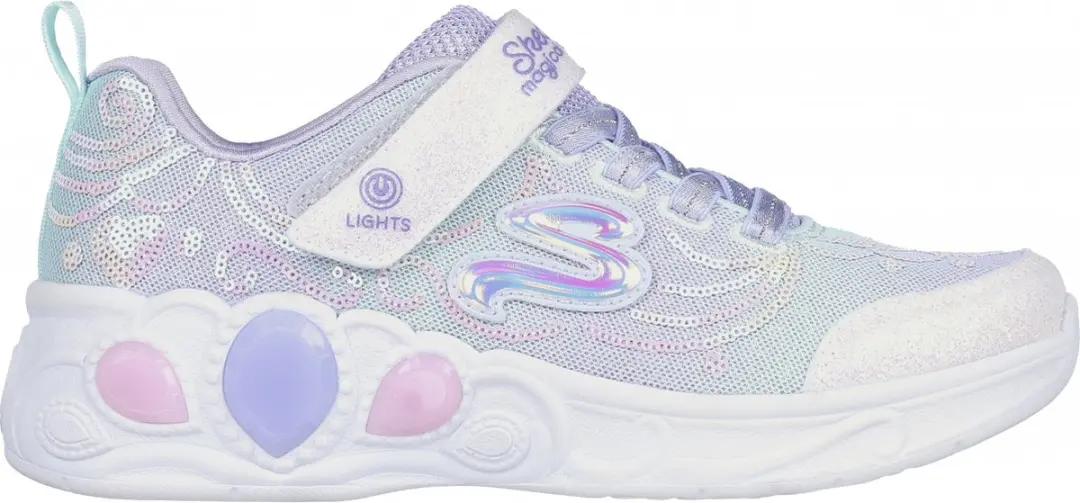 Skechers S Lights Princess Wishes Meisjes Sneaker - Zilver