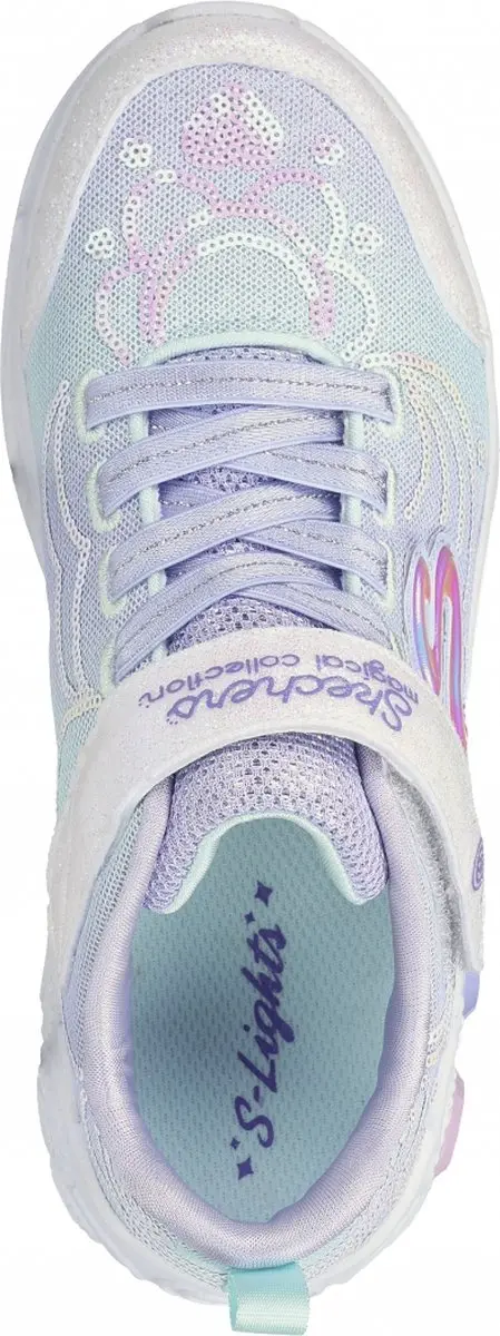 Skechers S Lights Princess Wishes Meisjes Sneaker - Zilver