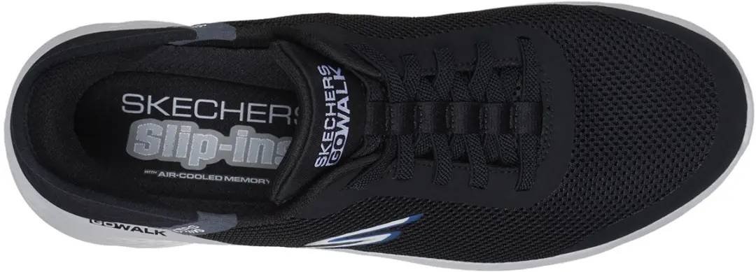 Skechers GO WALK FLEX Hands Up Heren Instappers - Zwart - afbeelding 5 van 6