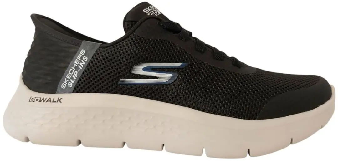 Skechers GO WALK FLEX Hands Up Heren Instappers - Zwart - afbeelding 3 van 6